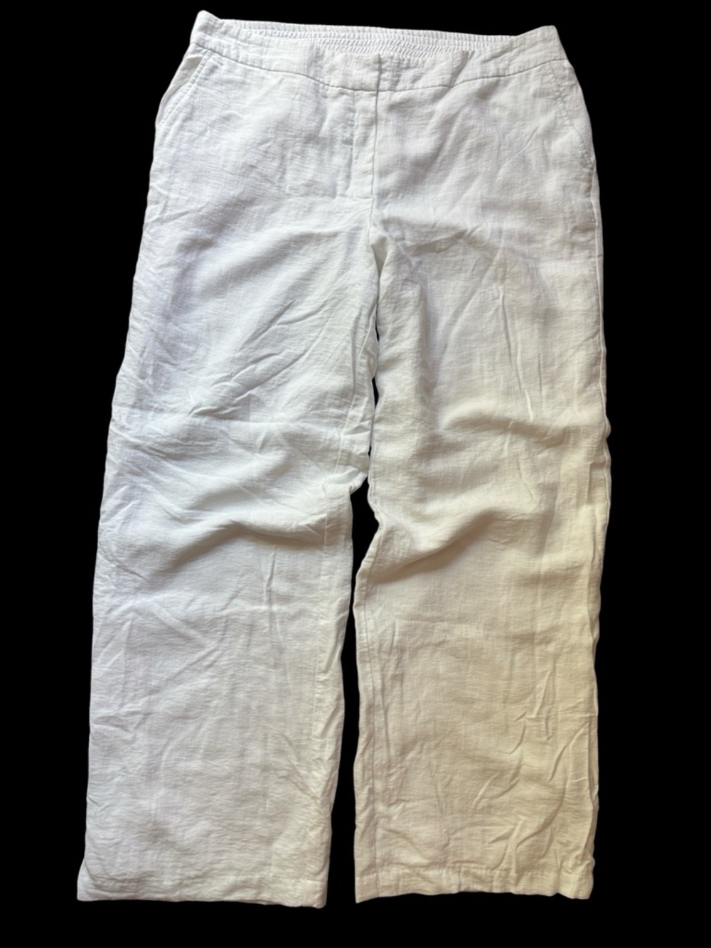 Chico's Traveler Collection White Wide-Leg Pants 2.5 regular lined coastal